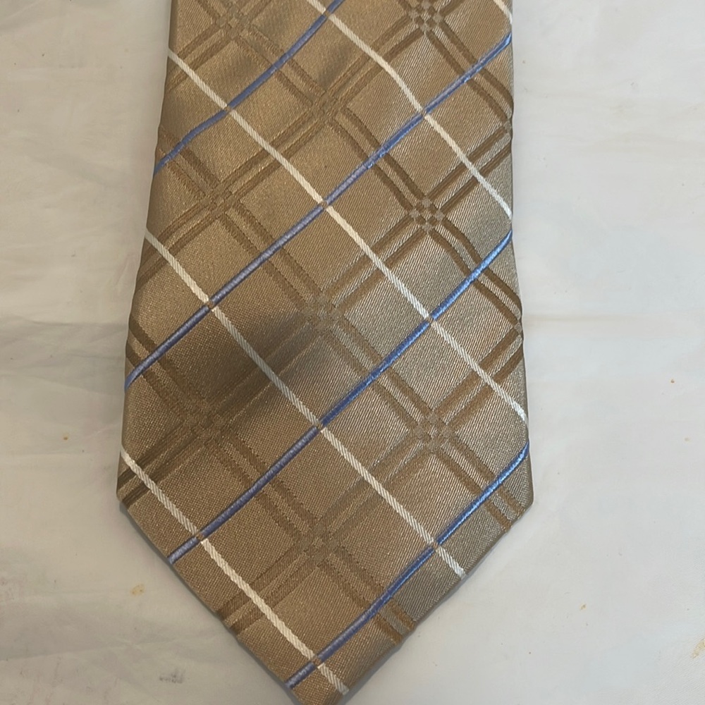 Michael Kors men’s tie in tan and blue 58”L x 3.5” - Picture 1 of 4